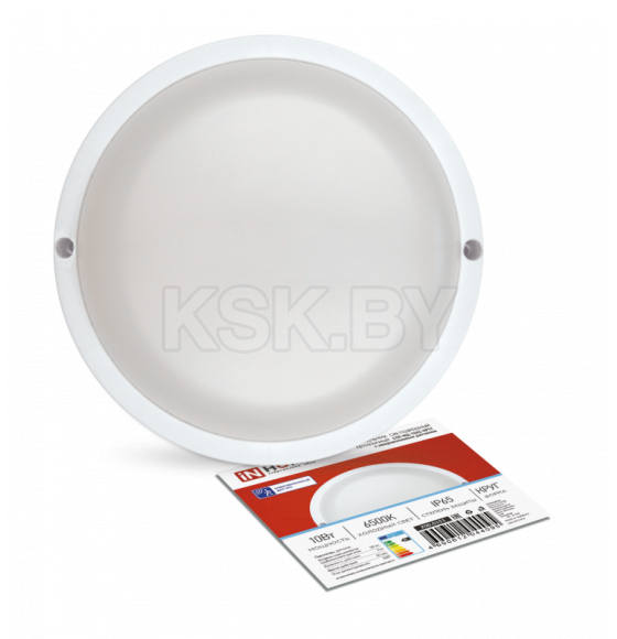 Светильник светодиодный герметичный СПП МД-1065-КРУГ 10Вт 6500К 900Лм с микроволновым датчиком IP65 140 мм IN HOME (4690612044095) 