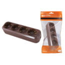 Колодка розеточная 4 гнезда 2П+3 16А 250В "Эко" (бук) TDM SQ1806-0065 (SQ1806-0065) 