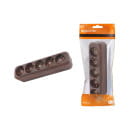 Колодка розеточная 5 гнезд 2П+3 16А 250В "Эко" (бук) TDM SQ1806-0068 (SQ1806-0068) 