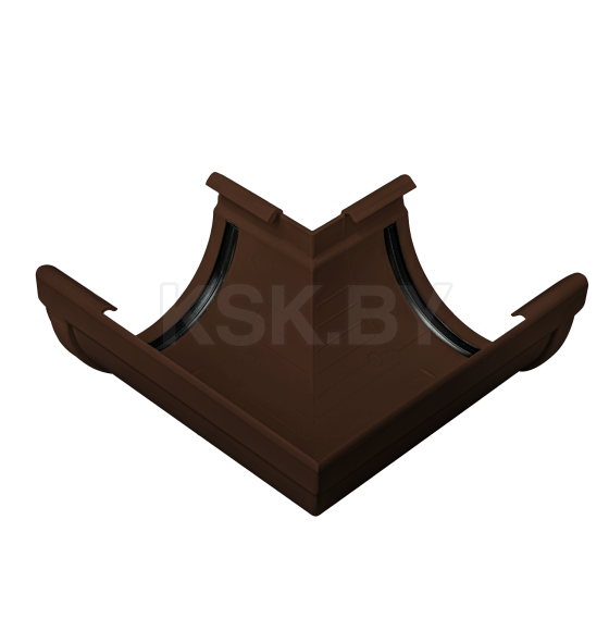 Угол желоба 90° АП Комфорт ПВХ 125мм Коричневый