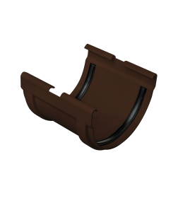 Соединитель желоба АП Комфорт ПВХ 125мм Коричневый