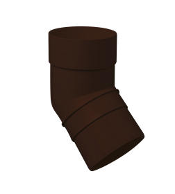 Колено трубы 67° АП Комфорт ПВХ 85мм Коричневый