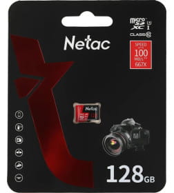 Карта памяти MicroSDXC 128GB V30/A1/C10 Netac P500 Extreme Pro NT02P500PRO-128G-S