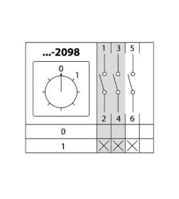 Переключатель кулачковый КПУ11-16/2098 (0-1 3р) TDM SQ0715-0133