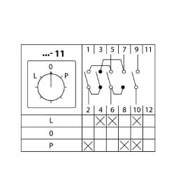 Переключатель кулачковый КПУ11-40/11 (реверс) TDM SQ0715-0076