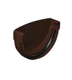 Заглушка желоба АП Комфорт ПВХ 125мм Коричневый