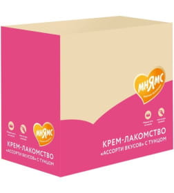 Мнямс. Крем-лакомство для кошек "Ассорти вкусов" с тунцом 15 г 