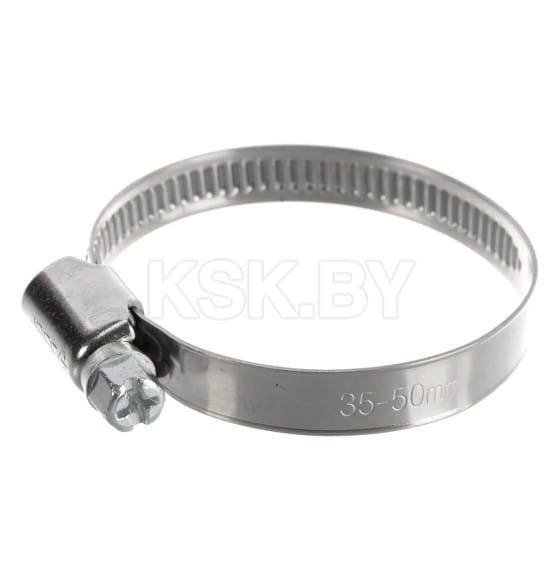 Хомут червячный (35-50 мм), ширина 9 мм, DIN3017-1, НЕРЖ. СТАЛЬ, W2, ЕКТ (с этик./1шт) (B010142) 