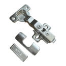 Петля накладная с доводчиком 45мм h0 clip-on AKS PRIME (саморезы, заглушки) (упаковка 2шт.) (120411) 