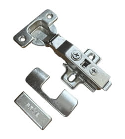 Петля накладная с доводчиком 45мм h0 clip-on AKS PRIME (саморезы, заглушки) (упаковка 2шт.)