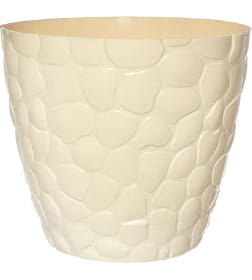 Кашпо № 3 (5 л) "Камешки" слоновая кость РП-2113-СК