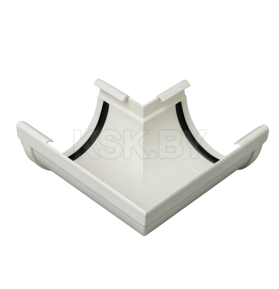 Угол желоба 90° АП Комфорт ПВХ 125мм Белый