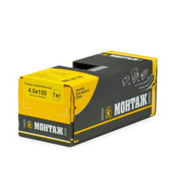 Гвоздь строительный 4.0x100, МОНТАЖ (упак/1кг)