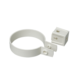 Хомут трубы АП Комфорт ПВХ 85мм Белый