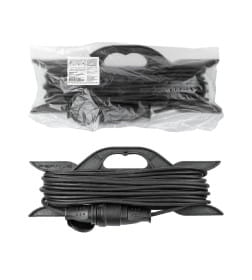 Удлинитель-шнур силовой на рамке 20 м, с/з, 3500 Вт, каучук, КГ, IP44 TDM Народный SQ1307-0232