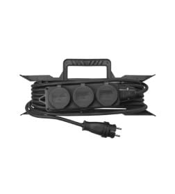 Удлинитель-шнур силовой на рамке 3 гнезда, 10 м, с/з, 4000 Вт, каучук, КГ, IP44 TDM Народный SQ1307-0246