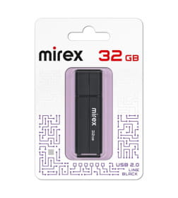 Флеш-накопитель 32GB USB 2.0 FlashDrive Mirex LINE BLACK