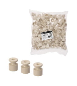 Изолятор пластиковый слоновая кость (100 шт.) TDM SQ2804-0103