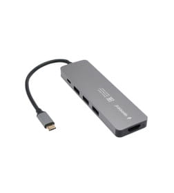 Док-станция Type-C 5 в 1 (алюминий) Gembird UHB-D1
