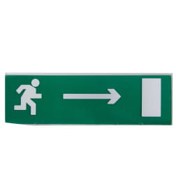 Табло сменное "Направление к эвакуационному выходу направо" зеленый фон для "Топаз" TDM SQ0349-0212