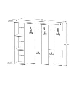 Вешалка СН-100.43 (ДСП)дуб крафт белый