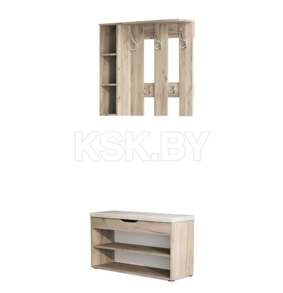 Вешалка СН-100.43 (ДСП)дуб крафт серый