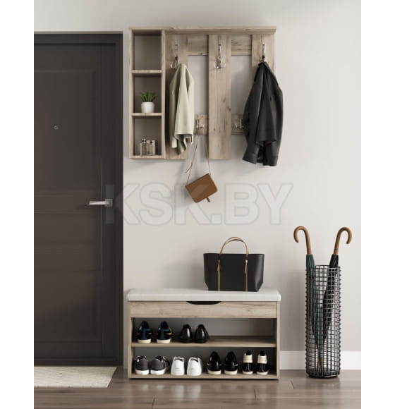 Вешалка СН-100.43 (ДСП)дуб крафт серый