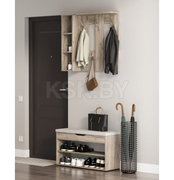 Вешалка СН-100.43 (ДСП)дуб крафт серый