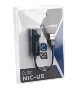 Сетевой адаптер Ethernet USB 3.0 - Fast Ethernet adapter Gembird NIC-U5