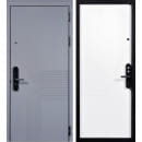 Дверь входная "Бионика" Ral 7024/Ral 9003,электронный замок Gimmel F20  (правая)  960х2050 мм