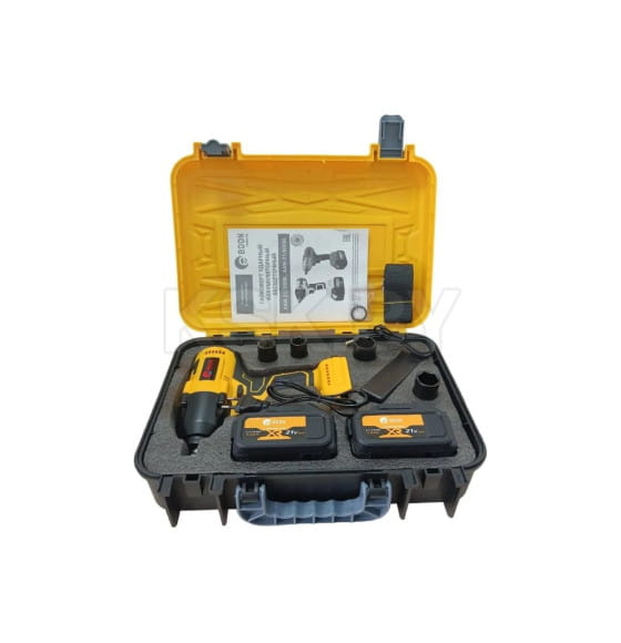 Аккумуляторный ударный гайковерт, 2 акб/3 Ач EDON AAW-21/600BL