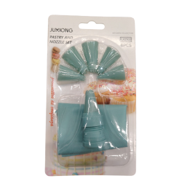 Набор кондитерский для декорирования, 8 пр (мешок кондитерский, 6 насадок, фиксатор насадок) DA1273 МИКС