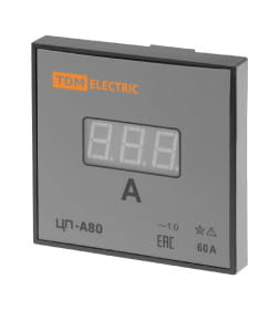 Амперметр цифровой ЦП-А80 60А-1,0 (без поверки) TDM SQ1102-0519