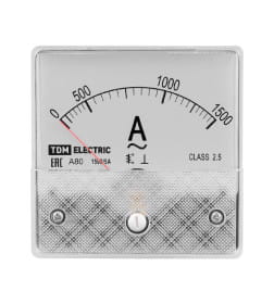 Амперметр А80 1500А/5А-2,5 (поверенный) TDM SQ1102-0249