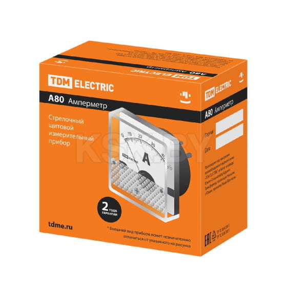 Амперметр А80Н 75А/5А-2,5 (без поверки) TDM SQ1102-0262 (SQ1102-0262) 