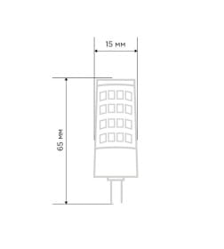 Лампа светодиодная капсульного типа JD-CORN G4 230 В 5,5 Вт 6500 K холодный свет (поликарбонат) REXANT 604-5014