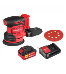 Эксцентриковая шлифмашина аккумуляторная WORTEX COS 1218-1 E в кор. ALL1 XLT SET