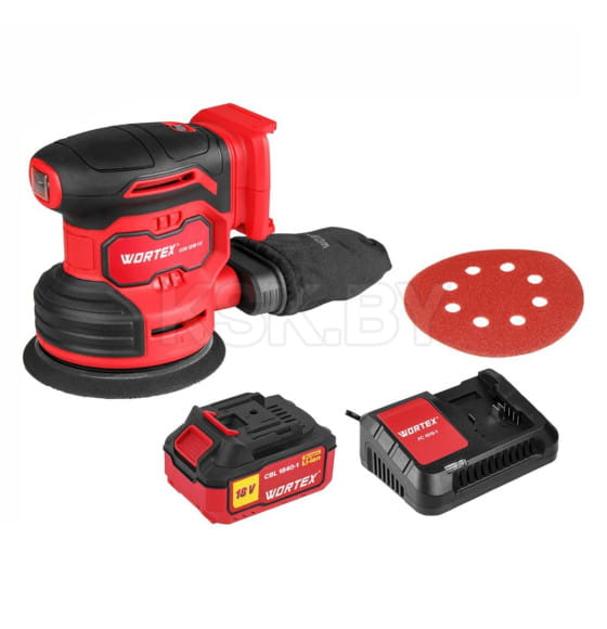 Эксцентриковая шлифмашина аккумуляторная WORTEX COS 1218-1 E в кор. ALL1 XLT SET (1333436) 