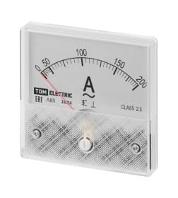 Амперметр А80Н 200А/5А-2,5 (без поверки) TDM SQ1102-0233