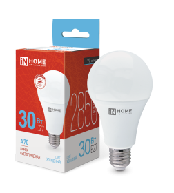 Лампа светодиодная LED-A70-VC 30Вт 230В Е27 6500К 2850Лм IN HOME 4690612024165