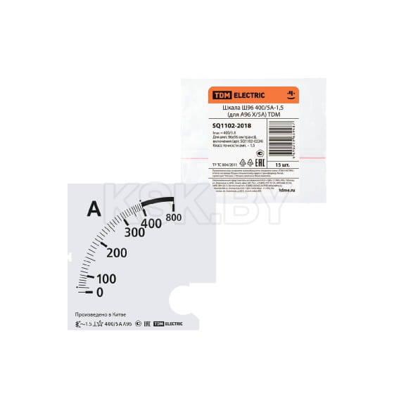 Шкала Ш96 400/5А-1,5 (для А96 Х/5А) TDM SQ1102-2018 (SQ1102-2018) 