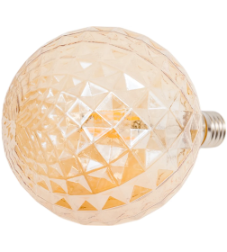 Лампа светодиодная LED-GL125CR-deco gold 15Вт 230В E27 3000K 1390Лм кристалл золотистая IN HOME 4690612056098