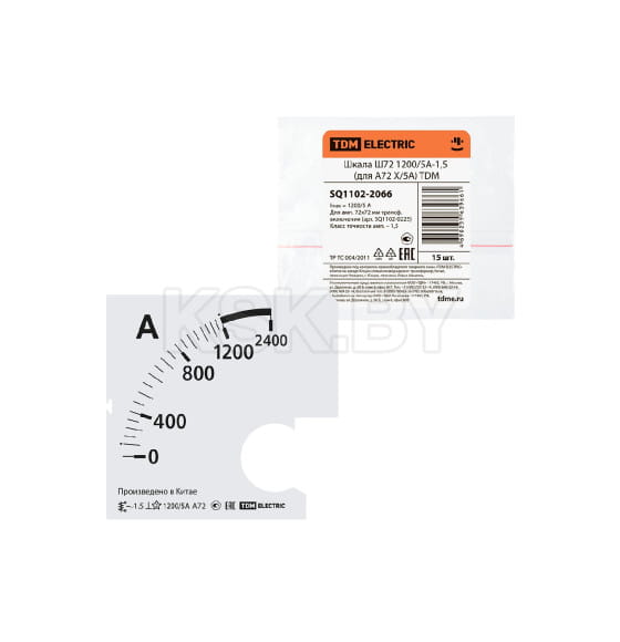 Шкала Ш72 1200/5А-1,5 (для А72 Х/5А) TDM SQ1102-2066 (SQ1102-2066) 