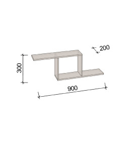 Полка навесная СН-100.36 Дуб экспресив бронзовый 900х300х200мм