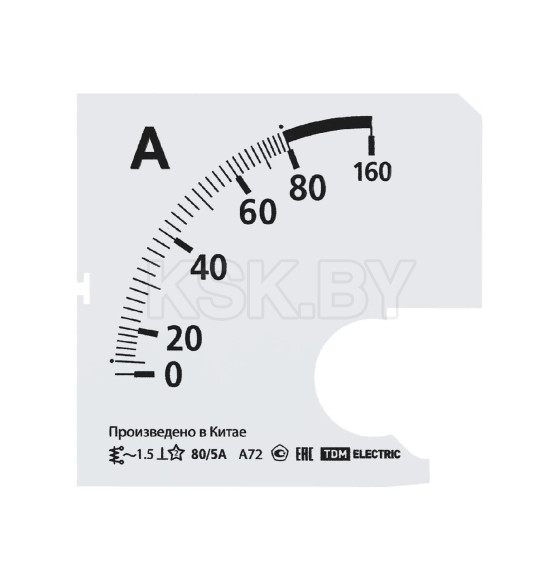 Шкала Ш72  80/5А-1,5 (для А72 Х/5А) TDM SQ1102-2053 (SQ1102-2053) 