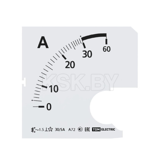 Шкала Ш72 30/5А-1,5 (для А72 Х/5А) TDM SQ1102-2048 (SQ1102-2048) 