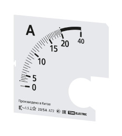 Шкала Ш72 20/5А-1,5 (для А72 Х/5А) TDM SQ1102-2046