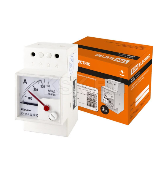 Амперметр А45Д 300/5А-1,5 (DIN-рейка) TDM SQ1102-0303 (SQ1102-0303) 