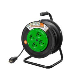 Удлинитель на катушке силовой 4 гнезда, 30 м, б/з, ПВС 4000 Вт TDM народный SQ1307-0543