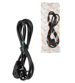 Шнур сетевой с вилкой ПВС 3x0,75 мм² 3 м с/з (черный) TDM SQ1305-0086